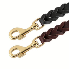 5ft Leather Dog Leash Durable Adjustable