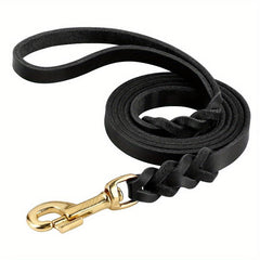 5ft Leather Dog Leash Durable Adjustable