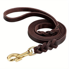 5ft Leather Dog Leash Durable Adjustable