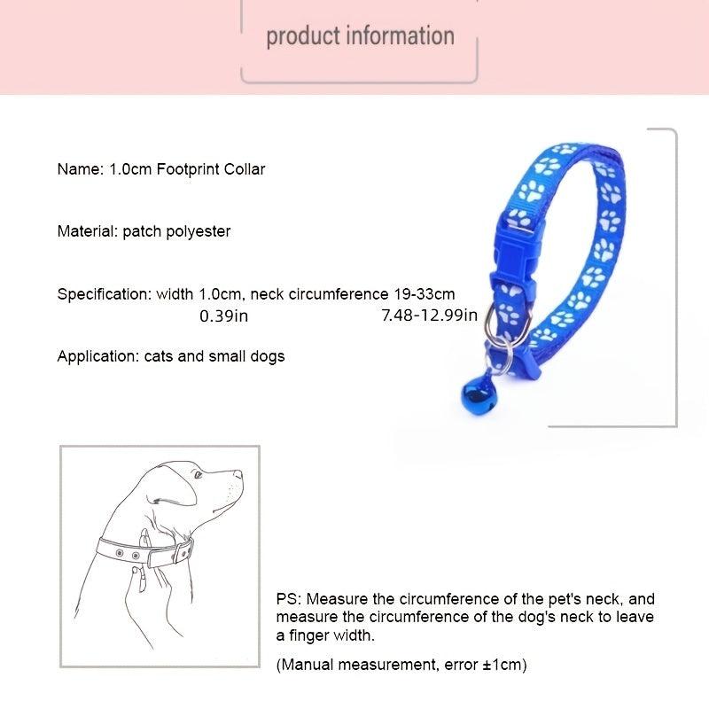 10pcs Pet Patch Collar with Bell - Variety of Vibrant Colors for Dogs and Cats