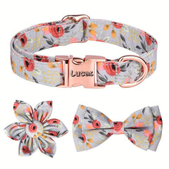 Personalized Bow Tie Dog Collar - Custom Printed Pet Collar