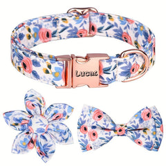 Personalized Bow Tie Dog Collar - Custom Printed Pet Collar