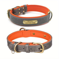 Personalized Leather Dog Collar for Small to Large Dogs