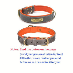 Personalized Leather Dog Collar for Small to Large Dogs