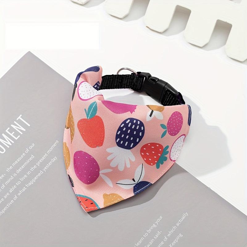 Adjustable Polyester Soft Pet Triangle Scarf Dog Kerchief Set Scarf
