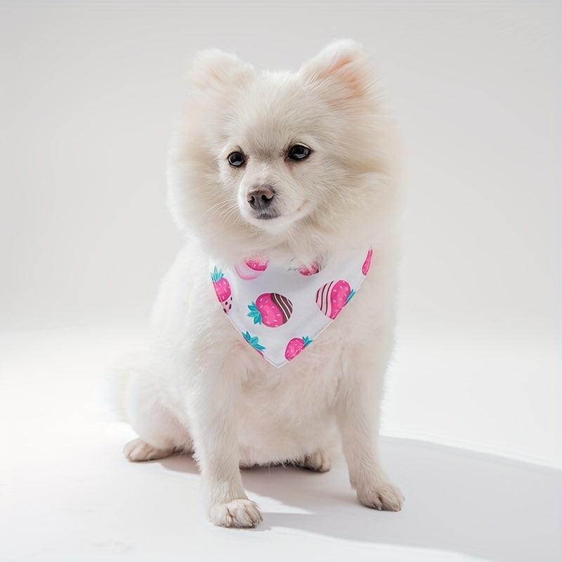 Adjustable Polyester Soft Pet Triangle Scarf Dog Kerchief Set Scarf