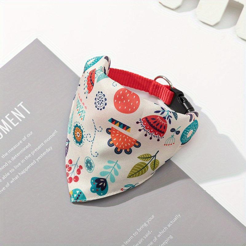 Adjustable Polyester Soft Pet Triangle Scarf Dog Kerchief Set Scarf