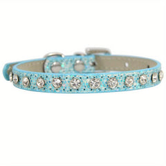 Sparkling Pet Collar with Glittering Artificial Diamonds Adjustable