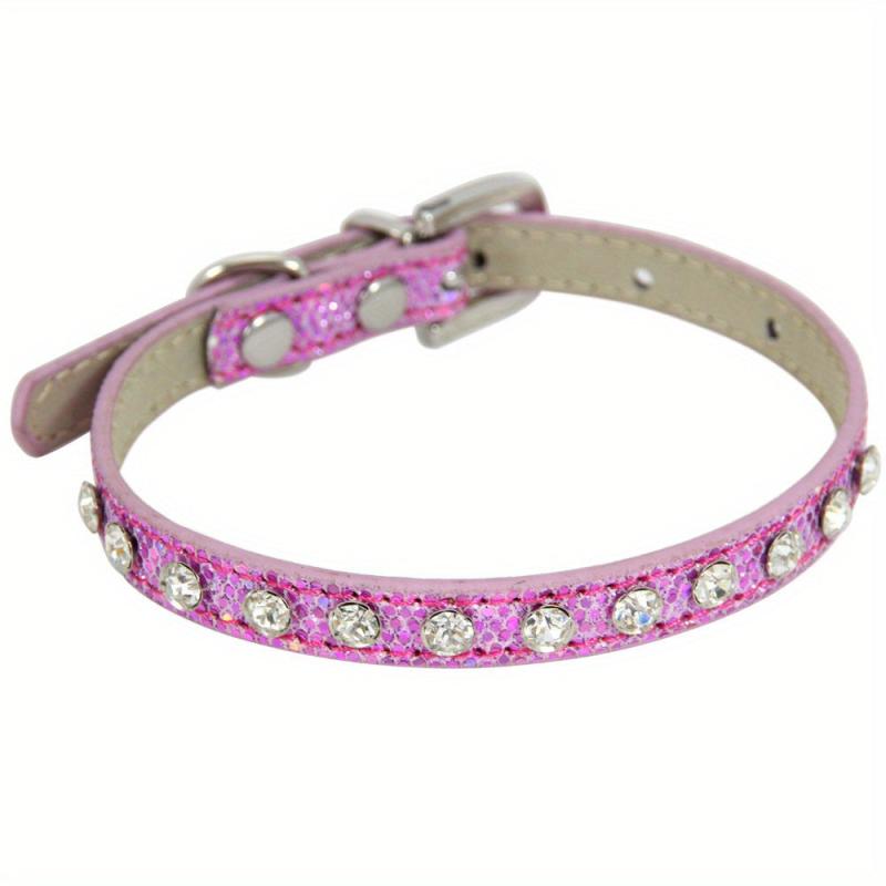 Sparkling Pet Collar with Glittering Artificial Diamonds Adjustable