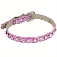 Sparkling Pet Collar with Glittering Artificial Diamonds Adjustable