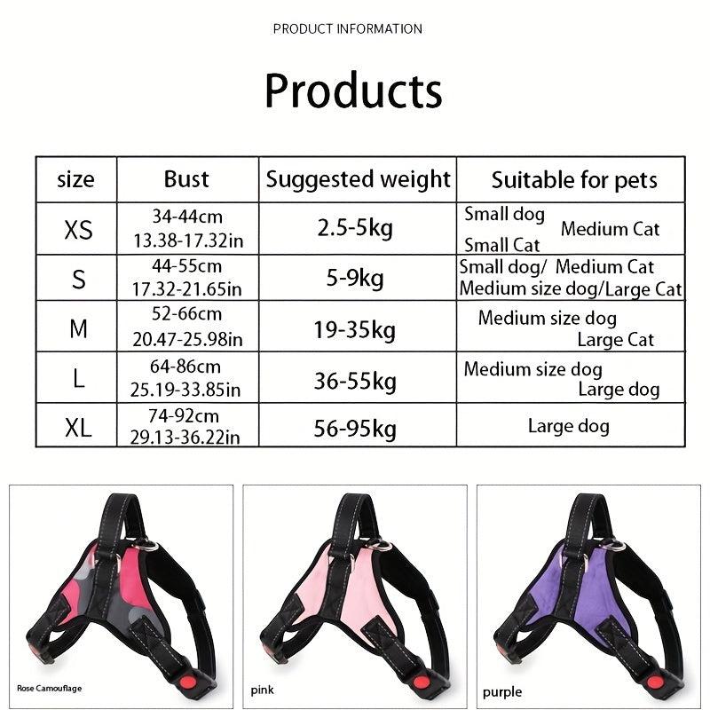 Lightweight Dog Harness w/ Easy Control Handle for Small, Medium & Large Dogs