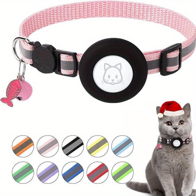 Reflective Fishbone Pendants Bells & Collars for Airtag Tracker Protection
