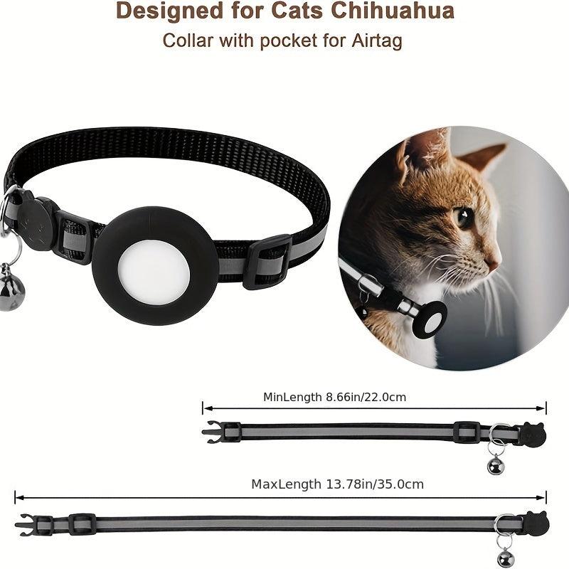 Reflective Fishbone Pendants Bells & Collars for Airtag Tracker Protection