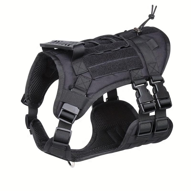Heavy Duty Tactical Dog Harness For Large Dogs - No Pull Service Harness