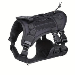 Heavy Duty Tactical Dog Harness For Large Dogs - No Pull Service Harness