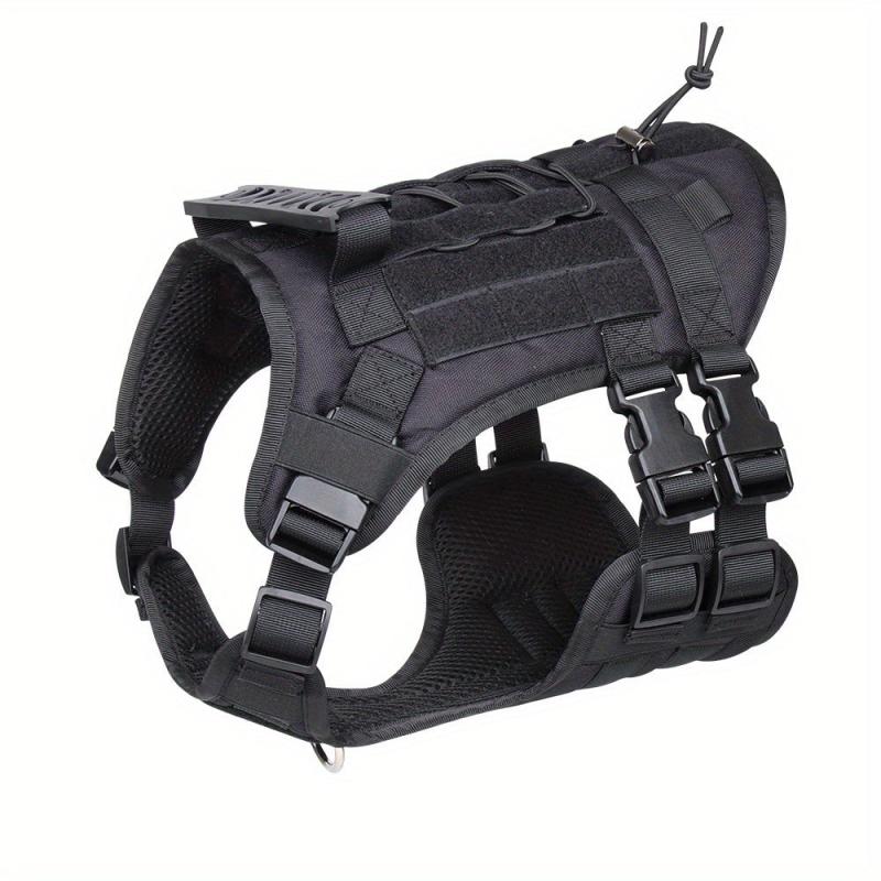 Heavy Duty Tactical Dog Harness For Large Dogs - No Pull Service Harness