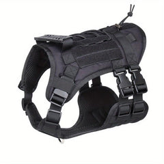 Heavy Duty Tactical Dog Harness For Large Dogs - No Pull Service Harness