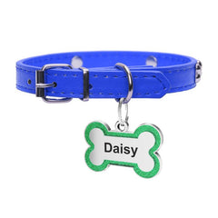 Personalized Bone Shaped Dog Tag - Customizable Anti Lost Pet Name Pendant
