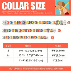 Personalized Adjustable Nylon Dog Collar with Engraved Name Buckle