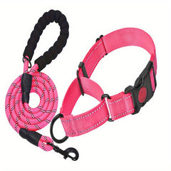 Reflective Dog Training Collar & Leash Set Small Medium Large Dogs
