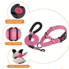 Reflective Dog Training Collar & Leash Set Small Medium Large Dogs
