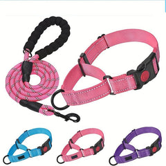 Reflective Dog Training Collar & Leash Set Small Medium Large Dogs