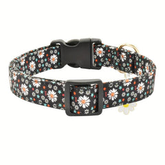 Adjustable Flower Pattern Dog Collar for Small Medium Large Dogs
