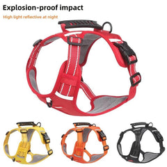 Adjustable No Pull Pet Harness for Dogs and Cats with Easy Control Handle