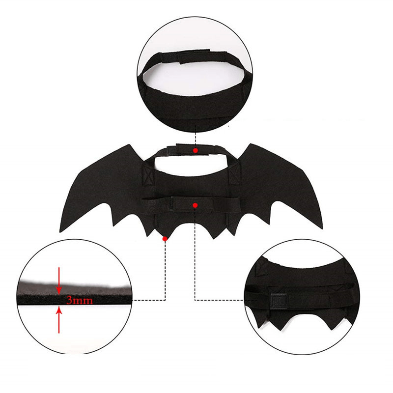 Cat Bat Wings Halloween Party Decoration Costume Pet Cosplay Bat Costume