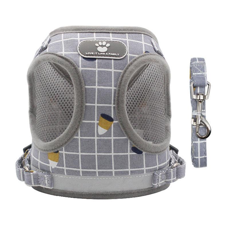Reflective Mesh Dog Harness Adjustable Vest for Easy Walking