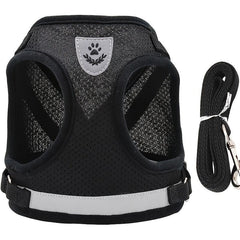 Reflective Mesh Dog Harness Adjustable Vest for Easy Walking