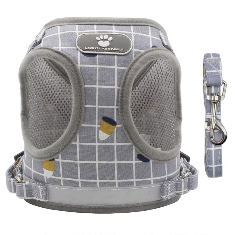 Reflective Mesh Dog Harness Adjustable Vest for Easy Walking