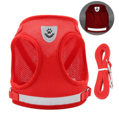 Reflective Mesh Dog Harness Adjustable Vest for Easy Walking
