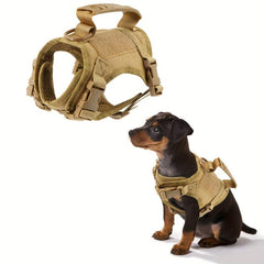 Adjustable Tactical Dog Harness with Handle for Going Out