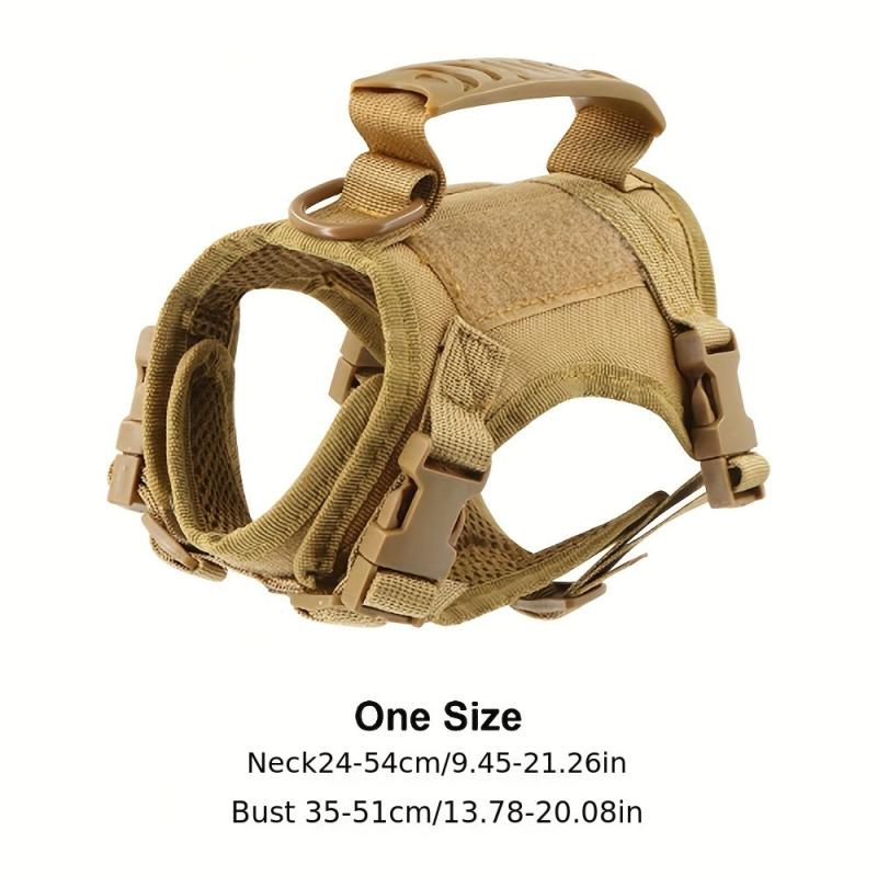 Adjustable Tactical Dog Harness with Handle for Going Out