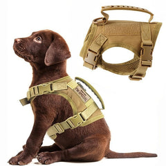 Adjustable Tactical Dog Harness with Handle for Going Out