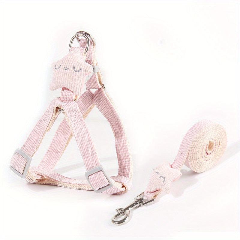Star Decor Dog Harness & Leash Set