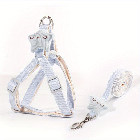 Star Decor Dog Harness & Leash Set