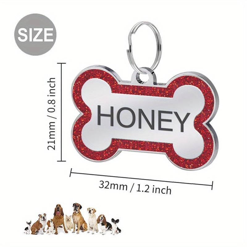Engraved Bone Dog Tag Personalized Pet ID Tags