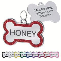 Engraved Bone Dog Tag Personalized Pet ID Tags