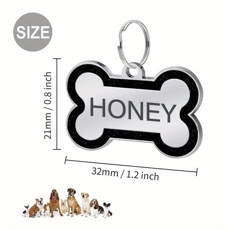 Engraved Bone Dog Tag Personalized Pet ID Tags