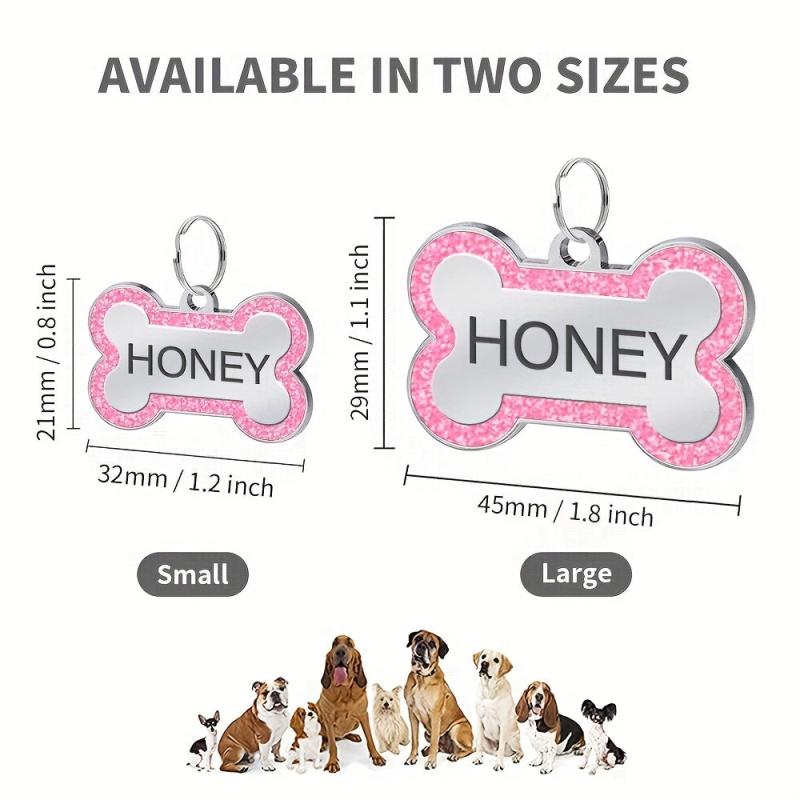 Engraved Bone Dog Tag Personalized Pet ID Tags