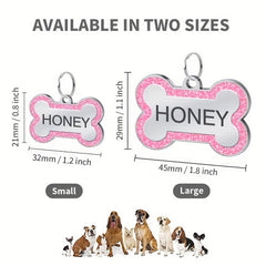 Engraved Bone Dog Tag Personalized Pet ID Tags