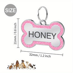 Engraved Bone Dog Tag Personalized Pet ID Tags