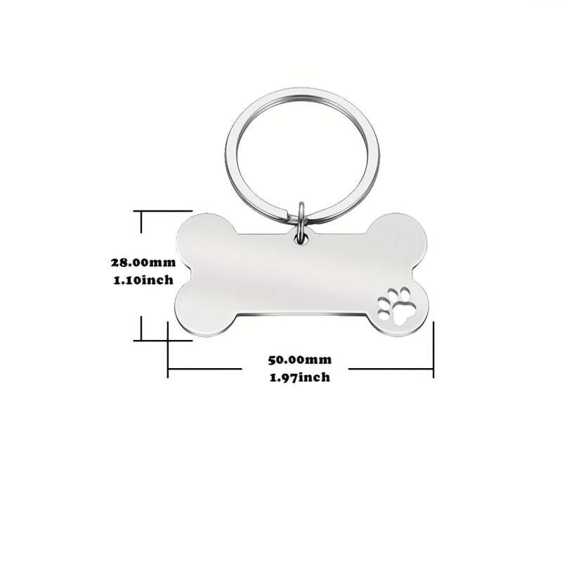 Stylish Stainless Steel Dog Tag in Rose Silver