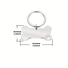 Stylish Stainless Steel Dog Tag in Rose Silver