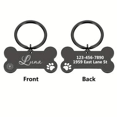 Stylish Stainless Steel Dog Tag in Rose Silver