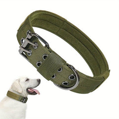 Custom Name Patch Tactical Dog Collar - Medium/Large Dogs