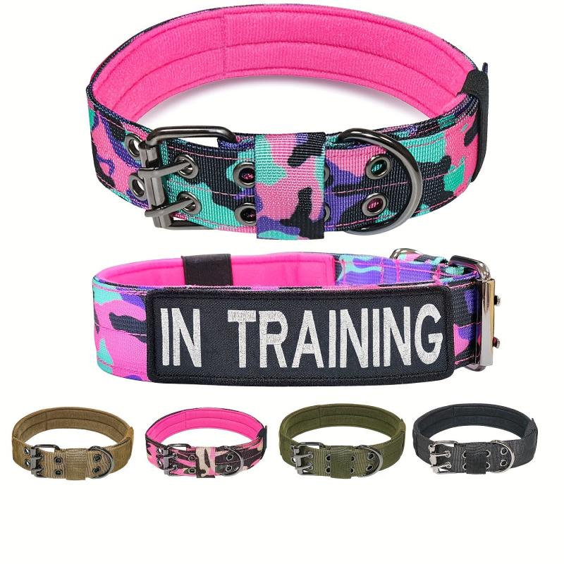Custom Name Patch Tactical Dog Collar - Medium/Large Dogs