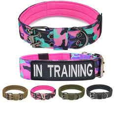 Custom Name Patch Tactical Dog Collar - Medium/Large Dogs